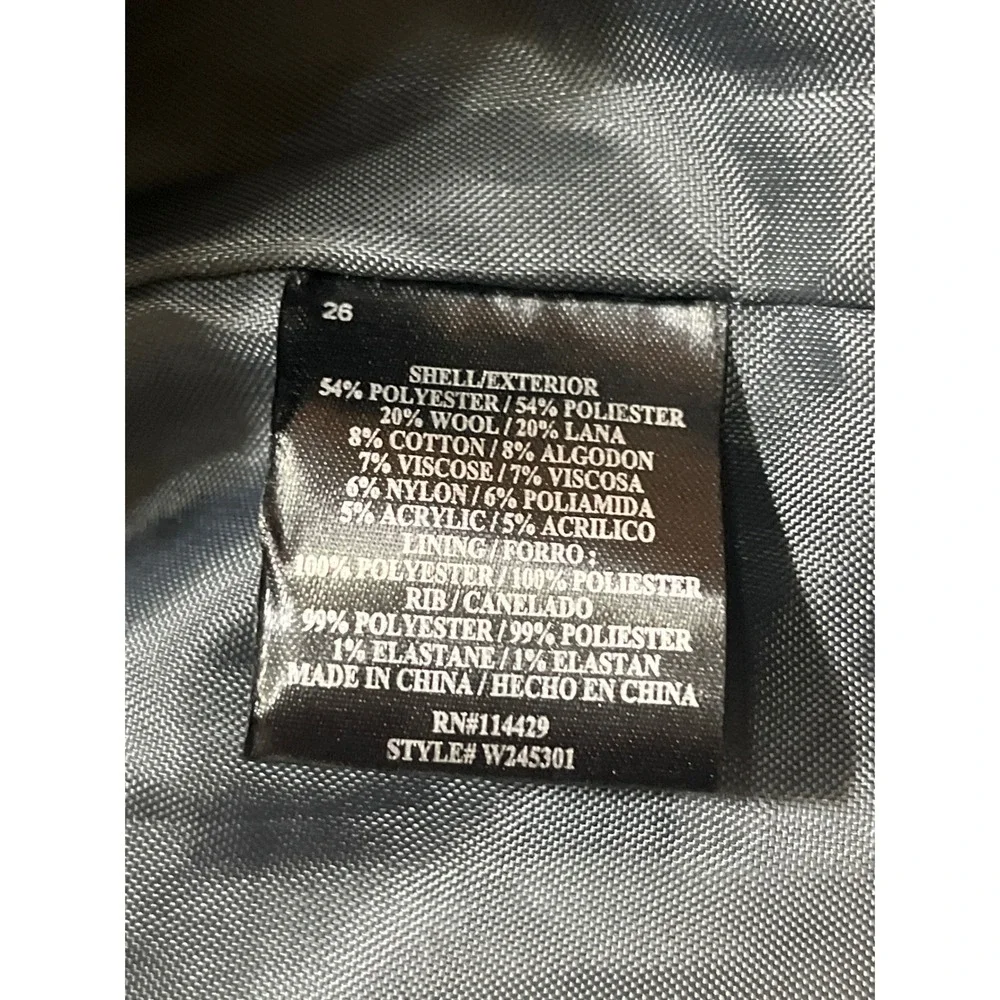 Whispering Smith‎ Gray Lined Double Breasted Heavy Wool Blend Coat Large Read